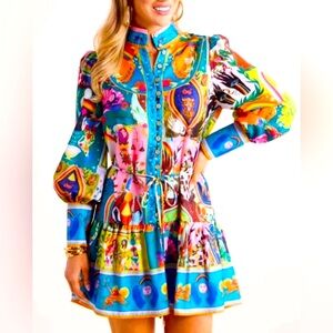 NWOT- Boutique Alemais Inspired Mini Dress, Size Large.